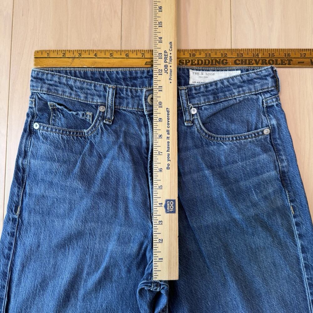 Rag & Bone Lori Mid Rise Wide Leg Jeans Women's 27 Blue Minimalist New York - Picture 6 of 9